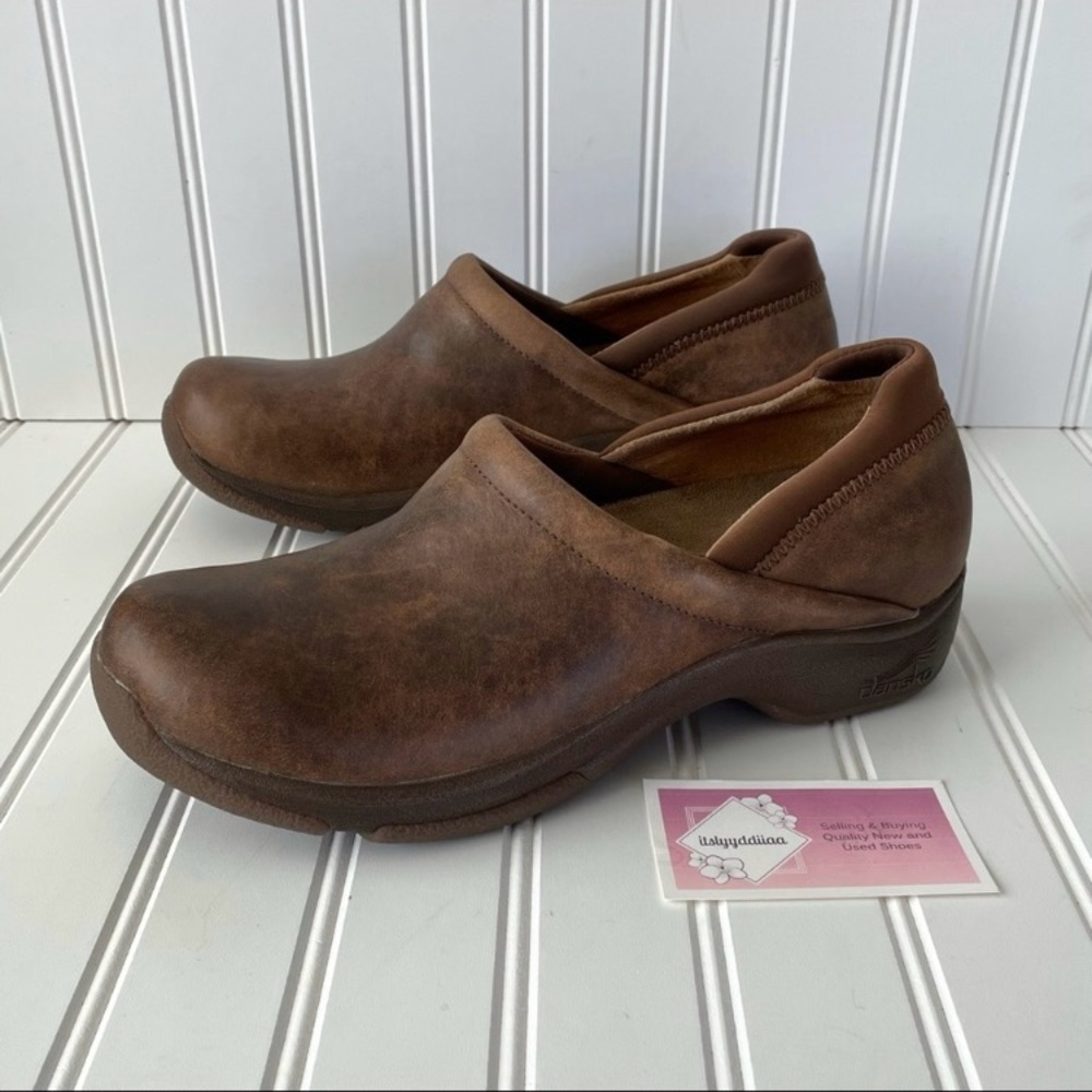 Dansko Kelsey Distressed Leather Clogs